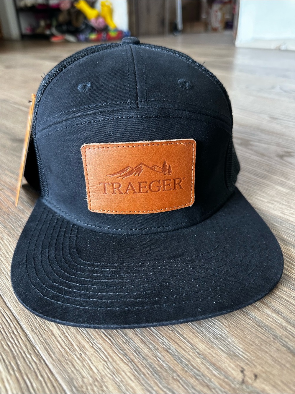 Traeger Leather Patch Snapback Hat NEW